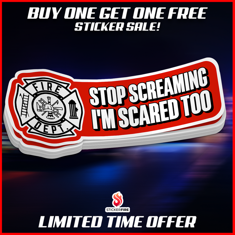 Load image into Gallery viewer, Stop Screaming Fire Sticker
