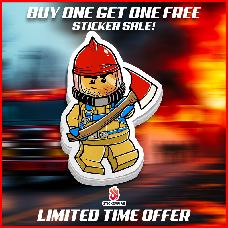 Load image into Gallery viewer, Mini Firefighter Sticker
