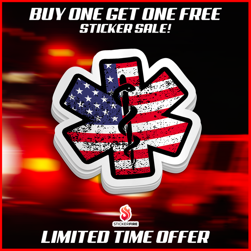 Load image into Gallery viewer, EMT American Flag Sticker
