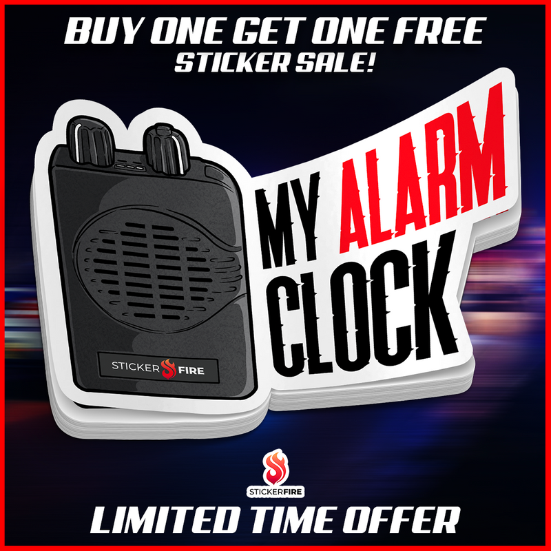 Load image into Gallery viewer, This is my Alarm Clock | Funny Firefighter Sticker
