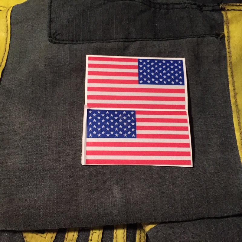Load image into Gallery viewer, AMERICAN FLAGS MIRRORED REFLECTIVE HELMET DECAL
