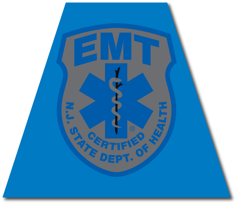 Load image into Gallery viewer, NEW JERSEY SUBDUED EMT REFLECTIVE HELMET (TET) TETRAHEDRON
