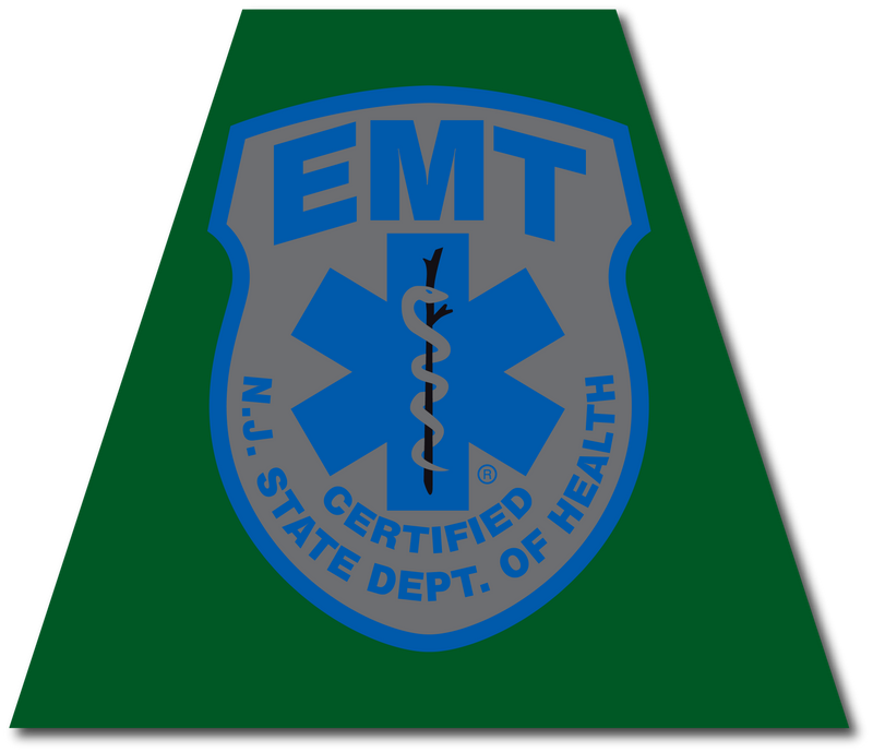 Load image into Gallery viewer, NEW JERSEY SUBDUED EMT REFLECTIVE HELMET (TET) TETRAHEDRON
