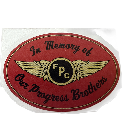 Progress Memory Window Sticker Red