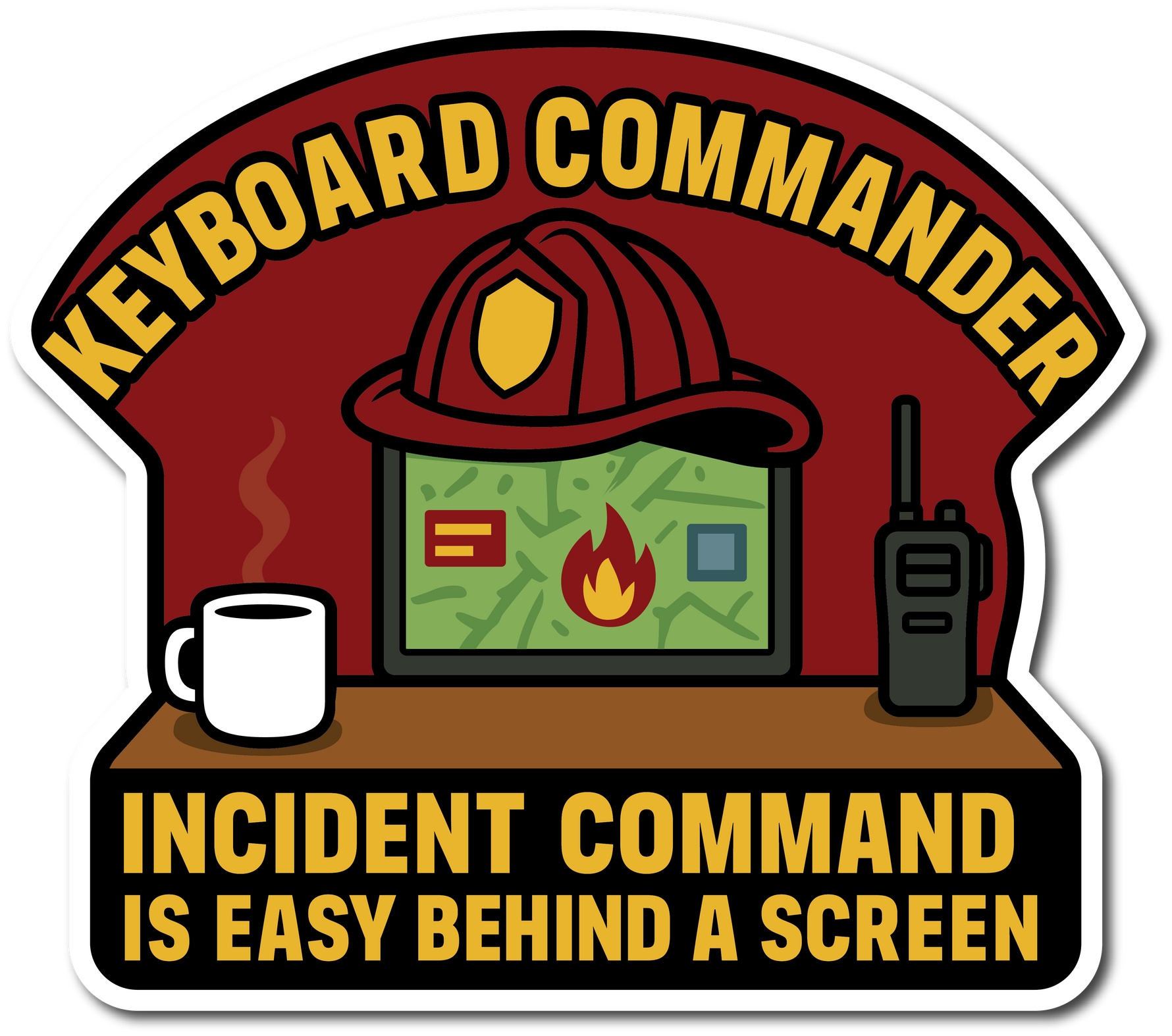 KEYBOARD COMMANDER HELMET DECAL – FirehouseStore.com