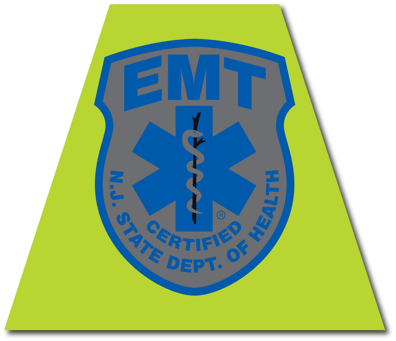 Load image into Gallery viewer, NEW JERSEY SUBDUED EMT REFLECTIVE HELMET (TET) TETRAHEDRON
