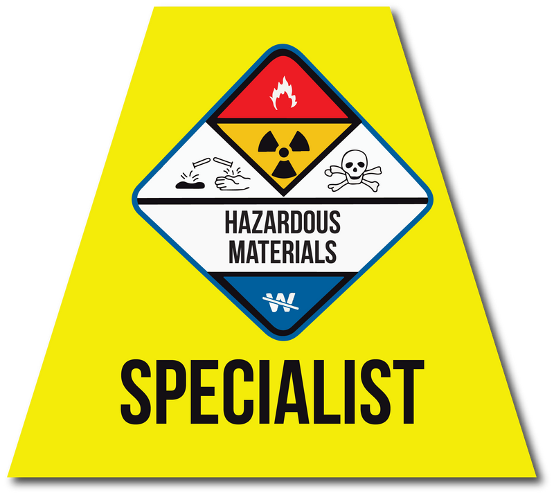 Load image into Gallery viewer, HAZMAT SPECIALIST REFLECTIVE HELMET (TET) TETRAHEDRON
