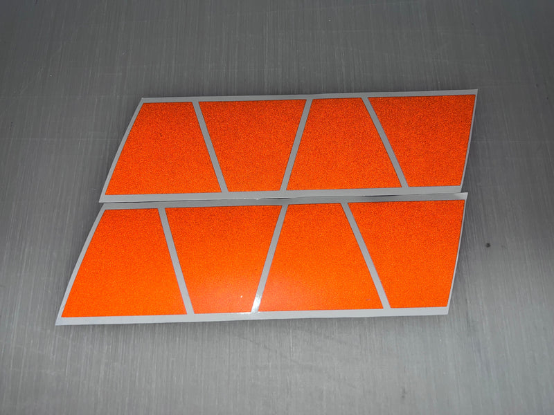 Load image into Gallery viewer, MATTE ORANGE REFLECTIVE HELMET (TET) TETRAHEDRON 8 PACK
