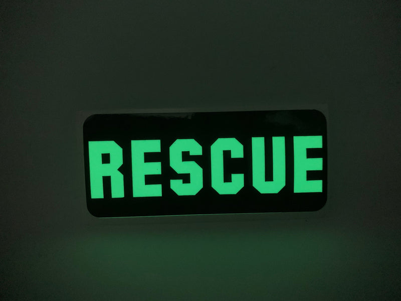 Load image into Gallery viewer, RESCUE REFLECTIVE GLOW IN THE DARK HELMET DECAL
