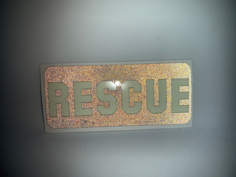 Load image into Gallery viewer, RESCUE REFLECTIVE GLOW IN THE DARK HELMET DECAL
