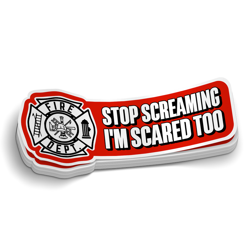 Load image into Gallery viewer, Stop Screaming Fire Sticker
