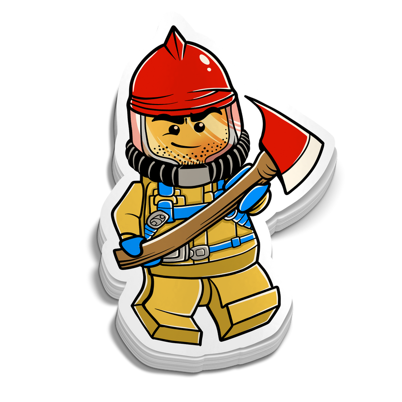 Load image into Gallery viewer, Mini Firefighter Sticker
