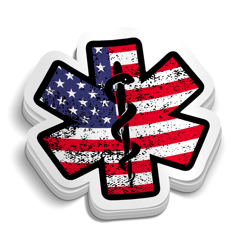 Load image into Gallery viewer, EMT American Flag Sticker
