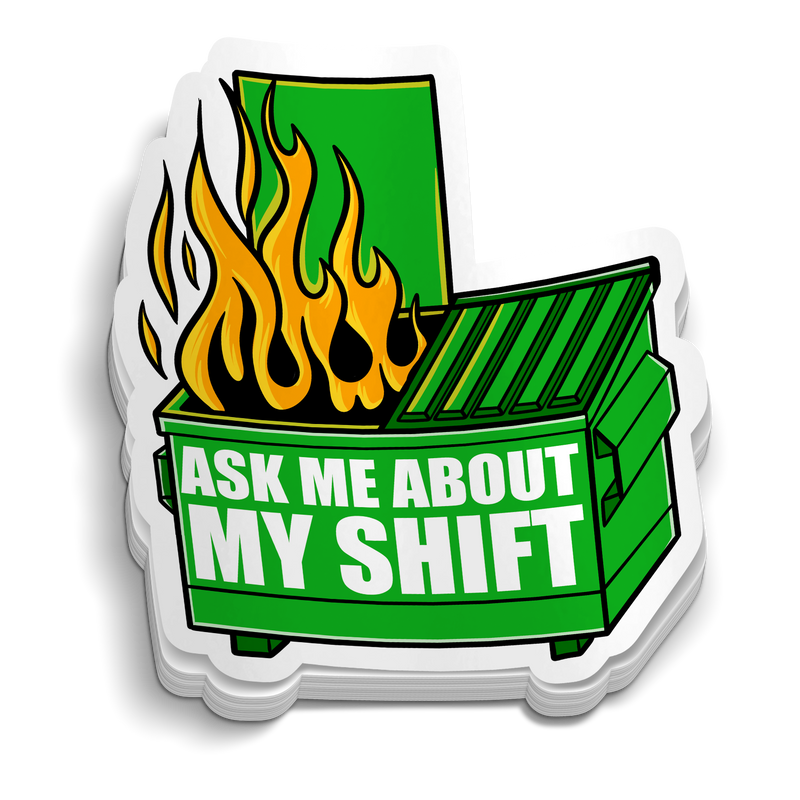 Load image into Gallery viewer, Dumpster Fire Shift Sticker
