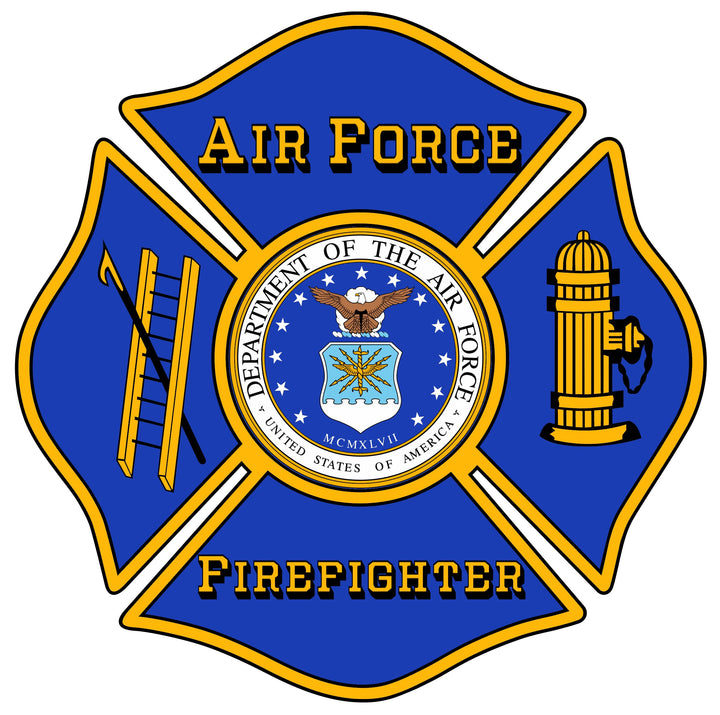 US AIR FORCE FIREFIGHTER WINDOW DECAL – FirehouseStore.com