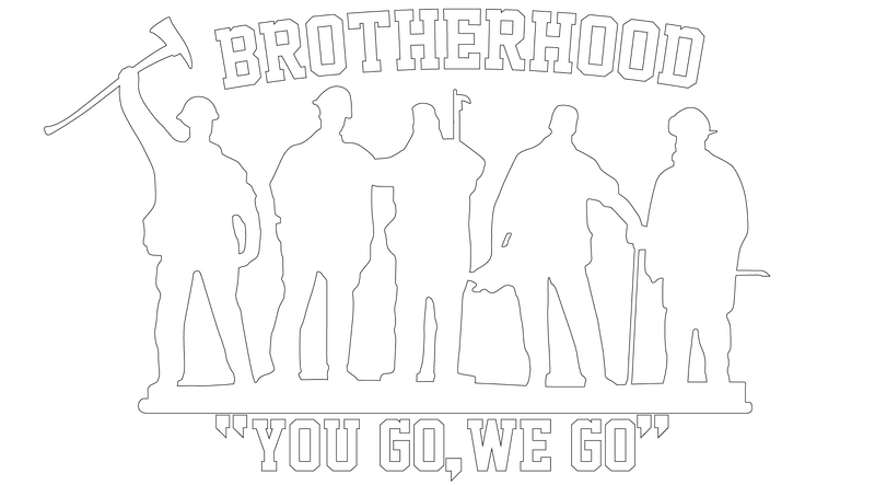 Load image into Gallery viewer, BROTHERHOOD YOU GO WE GO WINDOW DECAL
