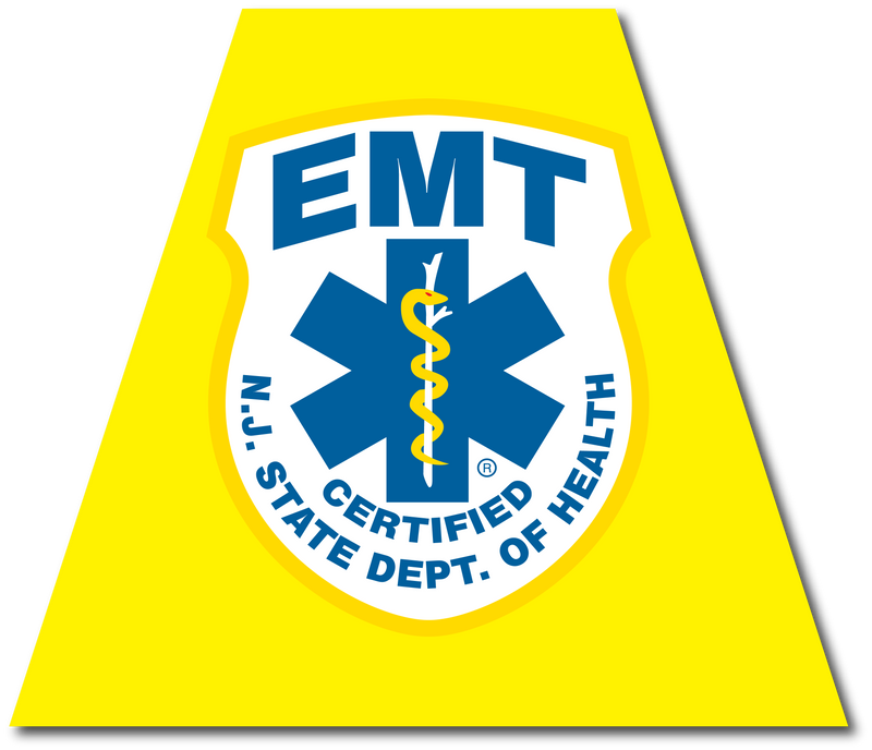 Load image into Gallery viewer, NEW JERSEY EMT REFLECTIVE HELMET (TET) TETRAHEDRON
