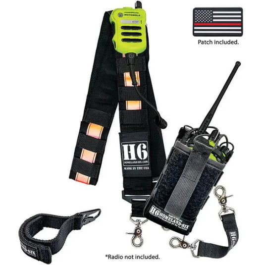 H6 FRONTLINE RADIO STRAP KIT - 3M RED/ORANGE REFLECTIVE
