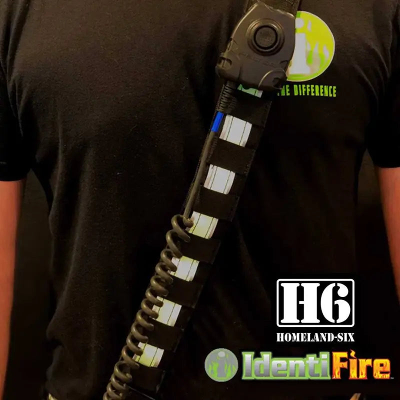 Load image into Gallery viewer, H6 FRONTLINE RADIO STRAP KIT - IDENTIFIRE &amp; REFLECTIVE SILVER
