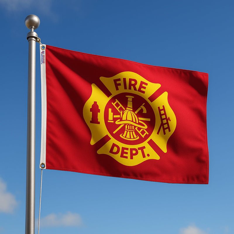 Load image into Gallery viewer, Firefighter Department Seal Flag – Outdoor | Made in USA
